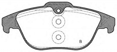 OPEN PARTS bpa130500 -  Комплект тормозных колодок, дисковый тормоз